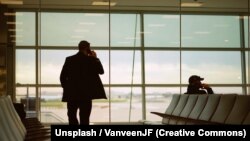 Businessman in airport