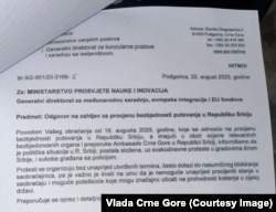 Dokumenta koja su dostavljena osnovnim školama i roditeljima