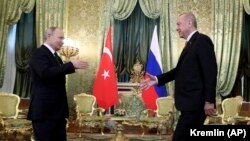 Președintele Vladimir Putin la întîlnirea cu omologul său turc Recep Tayyip Erdogan la Kremlin, 8 aprilie 2019