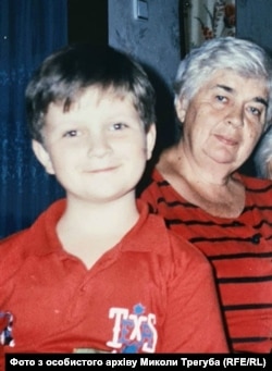 Бабуся Ганна з онуком Миколою