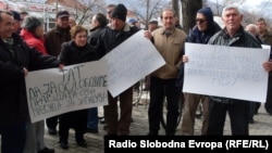 Протест на штедачи од штедилницата ТАТ во Битола. 