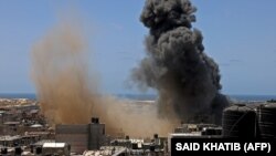 Një sulm me raketa në Rripin e Gazës në maj të vitit 2021. Fotografi ilustruese.
