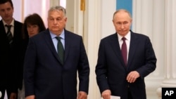 Premierul ungar Viktor Orban, alături pre președintele rus Vladimir Putin 