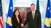 Predsjednica Kosova Vjosa Osmani sa zamjenikom američkog državnog sekretara Christopherom Landauom, Washington, SAD, 10. jula 2025.