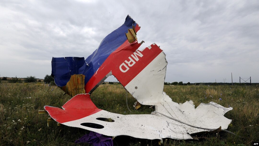 A piece of wreckage from Malaysia Airlines Flight MH17 is seen in Shaktarsk, Ukraine, on July 18.