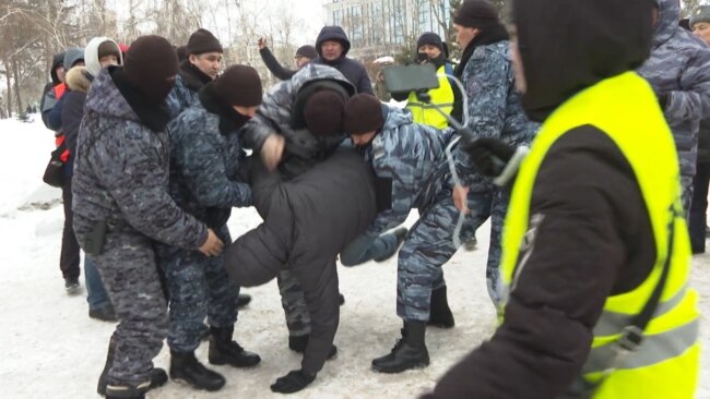 Dozens Detained As Police Block Opposition Rallies in Kazakhstan