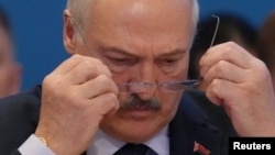 Лукашэнка падчас форуму Эўрапейскага эканамічнага саюзу ў Астане. 29 траўня 2026 году