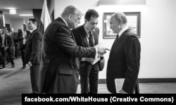 Президент США Дональд Трамп (ліворуч) і очільник РФ Володимир Путін. Анкоридж, Аляска, США, 15 серпня 2025 року