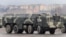 Russia -- Iskander ballistic missile launcher rolls during a rehearsal of a military parade in Alabino outside Moscow, April 20, 2010