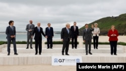 Poză de familie a liderilor din țările G7, Carbis Bay, Cornwall, 11 iulie 2021