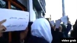 A gathering of women, on International Women's day, March 8, In Azadi street, Tehran.