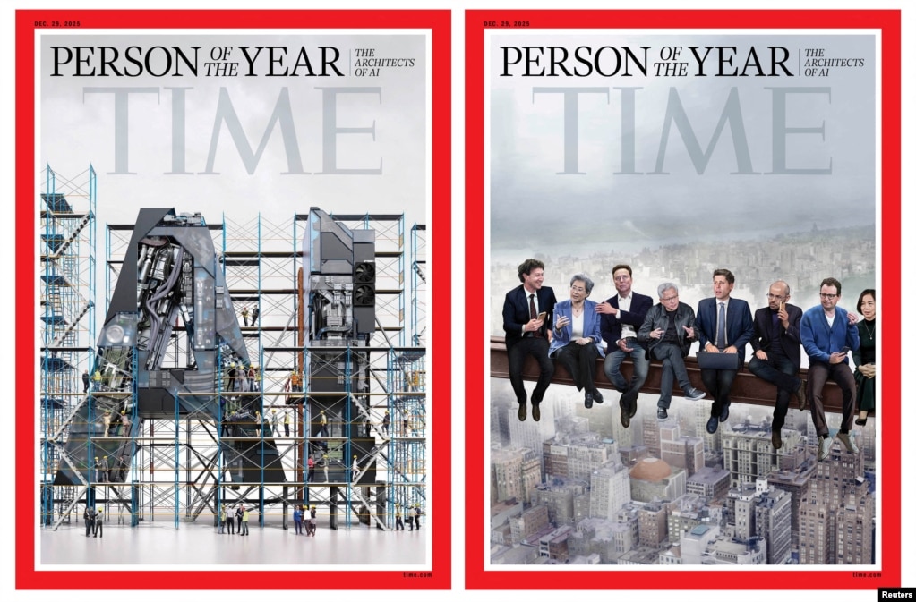 Две обложки номера журнала Time, посвященного "Человеку года 2025"