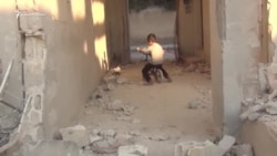 Воздушная атака к северу от Хомса. Сирия (видео)