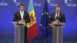 Conferința de presă comună a Președintelui CE, Donald Tusk, cu premierul Chiril Gaburici