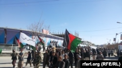 A demonstration against suicide attacks in Kabul on November 30.