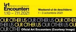 Afiș al bienalei Art Encounters la Timisoara