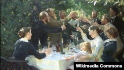 Пэдэр Сэвэрын Кроер, «Сьвята мастакоў у Скагене» (1888)