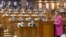 Președinta Parlamentului European, Roberta Metsola, rostește un discurs în fața deputaților moldoveni, Chișinău, 7 noiembrie 2025