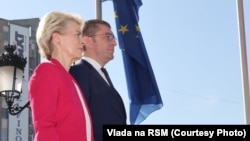 Претседателката на ЕК, Урсула фон дер Лајен и македонскиот премиер Христијан Мицкоски