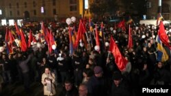 Armenia - The Armenian Revolutionary Federation holds an election campaign rally in Yerevan, November 26, 2018.