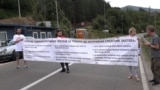 Blockade near the border Jarinje, between Serbia and Kosovo