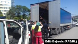 Spašavanje migranta iz prikolice kamiona, Sarajevo 3. juli 2020.