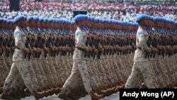 China - Military personnel take part in a parade to commemorate the 80th anniversary of Japan's World War II surrender held in front of Tiananmen Gate in Beijing, September 3, 2025.
