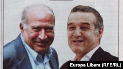 Cu Gigi Becali: „Noi sîntem dreapta pînă la capăt” conform unui afișa electoral din 2012...