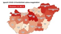 Az igazolt koronavírus-fertőzöttek száma megyei bontásban Magyarországon 2020. október 26-án, a koronavirus.gov.hu tájékoztatása alapján.