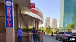  Astanadaky “Kaspi” bankynyň binasy