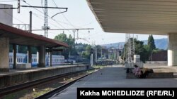 თბილისის ცენტრალური რკინიგზის სადგური.