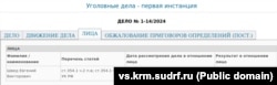 Информация о вынесении приговора крымчанину Евгению Шведу по статье о «реабилитации нацизма» подконтрольным РФ Верховным судом Крыма, 27 февраля 2024 года