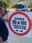 Belgrade, SERBIA -- Road transporters' protest in Belgrade.