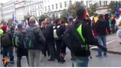 Митинг против миграции в Праге