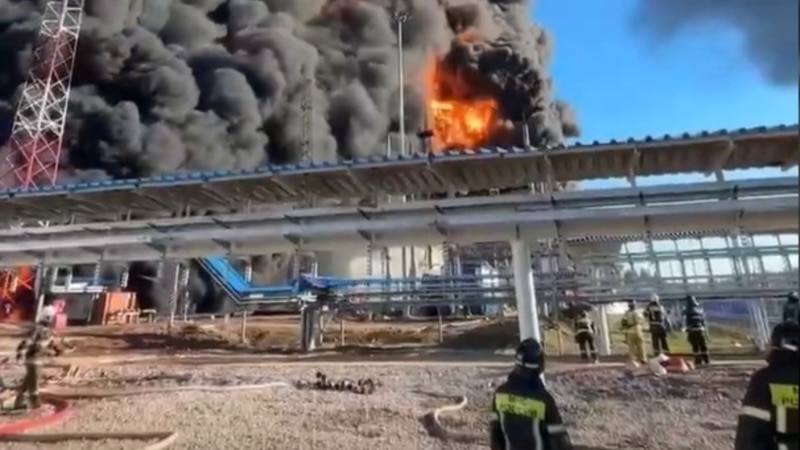 Ukrainian Drones Hit Industrial Site Deep Inside Russia