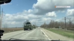 На трассе «Таврида» замечены колонны военной техники (видео)
