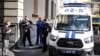 Russian police officers stand guard outside the office building of Russian retailer Wildberries after an attempted raid in central Moscow on September 18, 2024.
wildberries / вайлдберриз