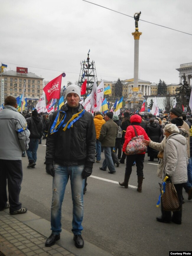 Валентин Выговский во время Евромайдана