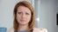 Arina Spătaru în studioul Europei Libere de la Chișinău 