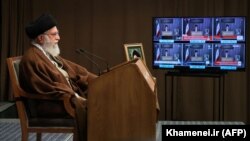 Iranian Supreme Leader Ayatollah Ali Khamenei delivers a live televised "anti-Zionist" speech on the occasion of the Qods (Quds) Day. May 22, 2020