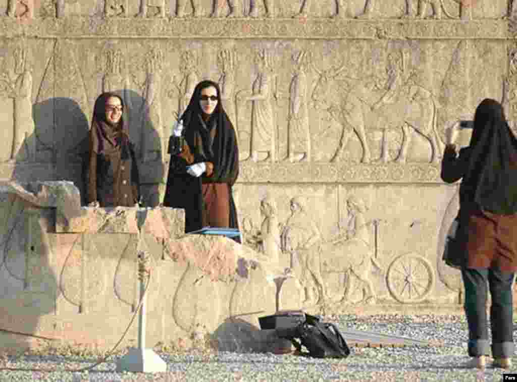 The reliefs on the walls show the satraps of the Persian -- or Achaemenid – Empire bringing tributes to the emperor (Fars) - For many years, Persepolis was out of favor even with some Iranians. Through the 1980s, many in the young Islamic republic rejected Iran's pre-Islamic past. 