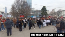 Okupljeni na protestima u Sarajevu, 10. februar 2025.