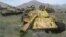 Destroyed Soviet tanks in Afghanistan.