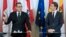 Austrian Chancellor Sebastian Kurz (right) after the resignation of his vice chancellor and coalition partner, Heinz-Christian Strache (left).