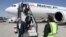 Passengers disembark a Mahan Air plane in Kabul, Afghanistan (file photo)