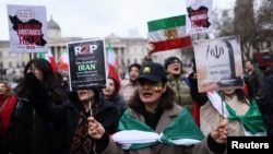 تظاهرات ایرانیان در لندن در حمایت از اعتراضات مردم ایران