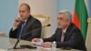 Armenia - President Serzh Sarkisian (R) speaks at a joint news conference with his Bulgarian counterpart Rumen Radev in Yerevan, 12 February 2018.