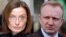 SERBIA -- A combo of Olivera Zekic (L) and Dragan Djilas