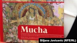 Naslovnica monografije "Mucha - Paviljon Bosne i Hercegovine na Svjetskoj izložbi u Parizu 1900.", Prag, 22. juni 2016.