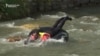 Kosovars Make Splash With White-Water Inner Tube Race
